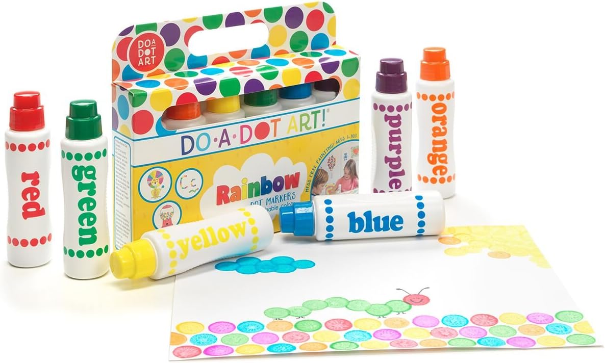 Do A Dot Art! Markers 6-Pack Rainbow Washable Paint Markers – Fun for Kids & Family - Multi Colored / 18 - image 2