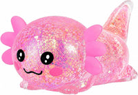 Ropuptl sitting axolotl squishy toy in purple, slow rising soft fidget - view 4
