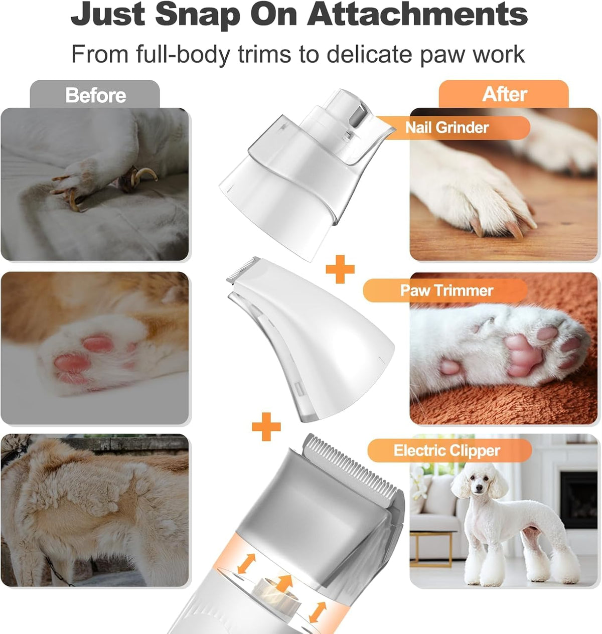 Afloia 6-in-1 Dog Grooming Vacuum Kit - White - image 3