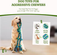 Dog Rope Toy for Large Dogs Heavy Duty Dog Chew Toys for Aggressive - 2 Pack-Large / Large - image 2