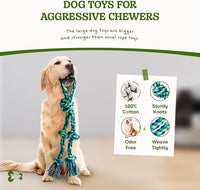 Dog Rope Toy for Large Dogs, 2 Pack Heavy Duty Dog Chew Toys for Aggressive Chewers, Indestructible Dog Toys for Super Chewer, Durable Tug of War Pet Toy for Medium to Large Breed Teeth Cleaning