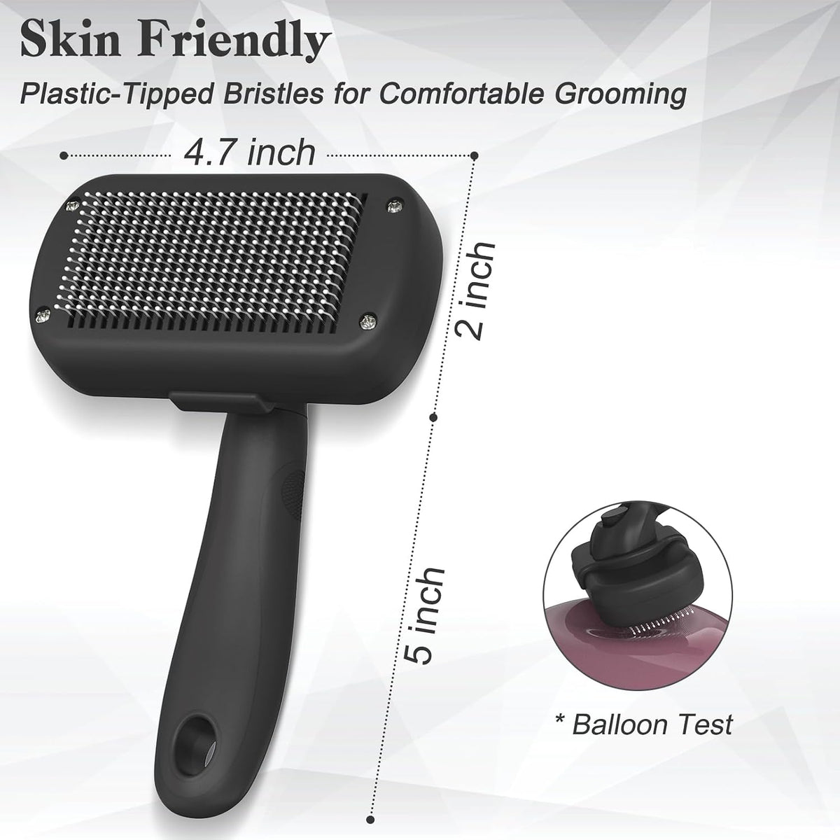 Dipoo Self Cleaning Shedding Brush - Black - image 4