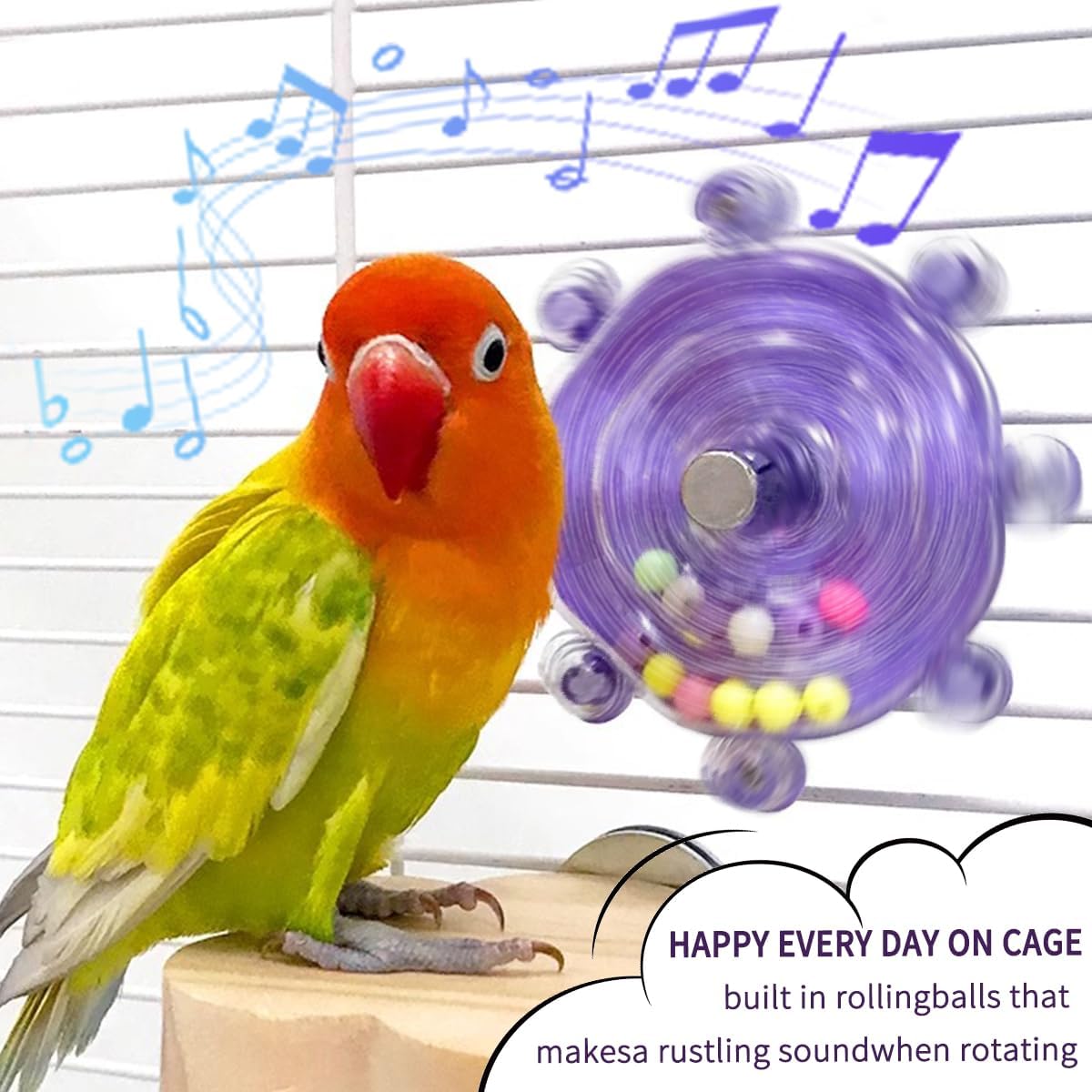 Budgie Toys, Parakeet Training Toy - Purple - image 2