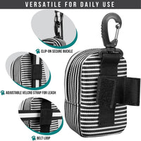 PetAmi Dog Poop Bag Holder for Leash - Stripe Black / 1 Count (Pack of 1) - image 4