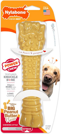 Nylabone Power Chew Original Bone Dog Chew Toys - Peanut Butter / X-Large