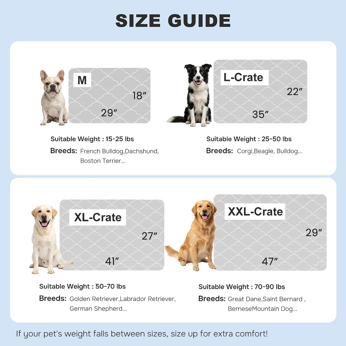 ZOMISIA Cooling Dog Mat Extra Large - 41x27"(XL-Crate) / Grey - image 4