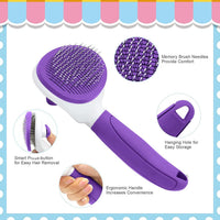 Cat Brushes for Indoor Cats - Purple - image 3