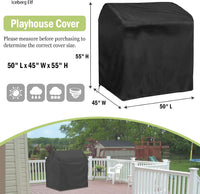 Iceberg Elf black waterproof outdoor playhouse cover with drawstring hem - view 8
