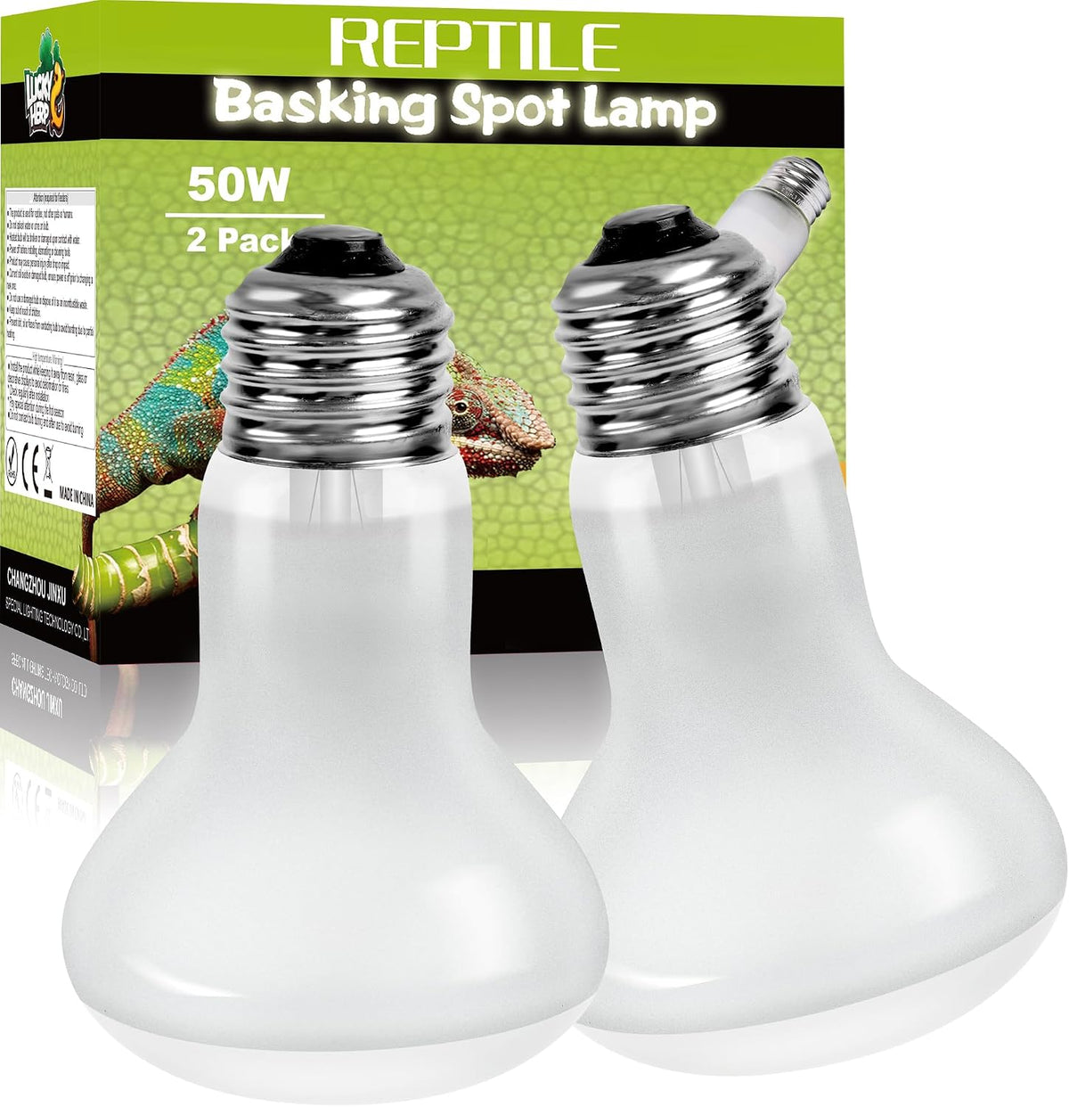 LUCKY HERP Reptile Heat Lamp Bulbs 100W - 50