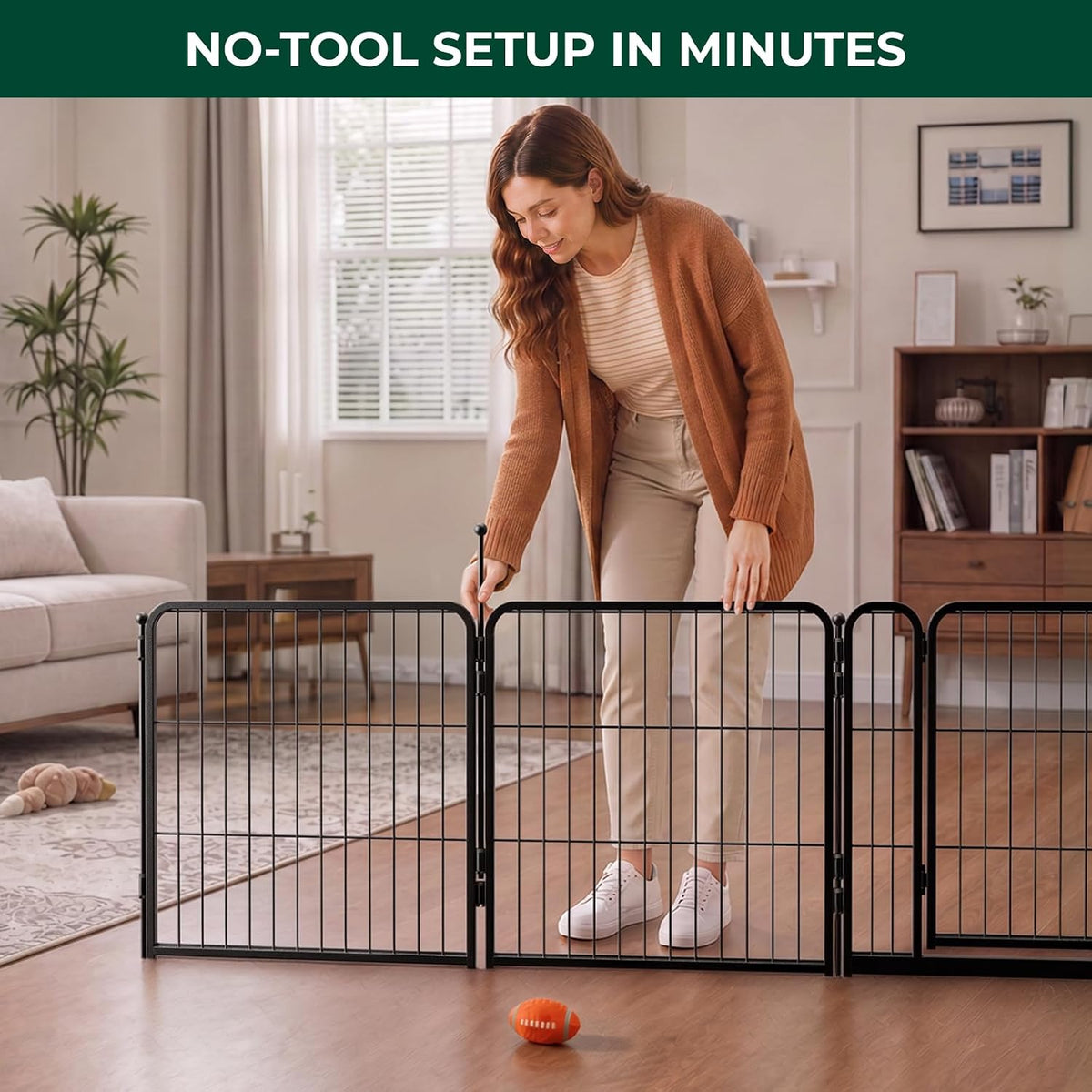 FXW Homeplus Indoor Dog Playpen, 24" H, for Puppies & Small Dogs - Black / 24"H / 6 Panels - image 4