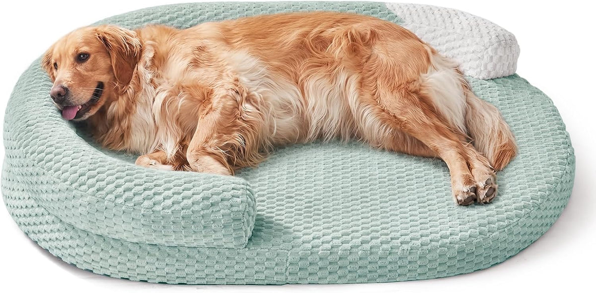 JOEJOY XL Orthopedic Dog Beds Large Sized Dog - Green / XXL(48"x 35"x 7.5")