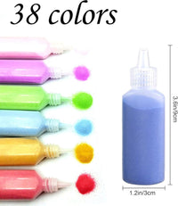 Niurewan 24 PCS Art Sand, DIY Sand Arts and Crafts Kit - 38 Colors - image 2