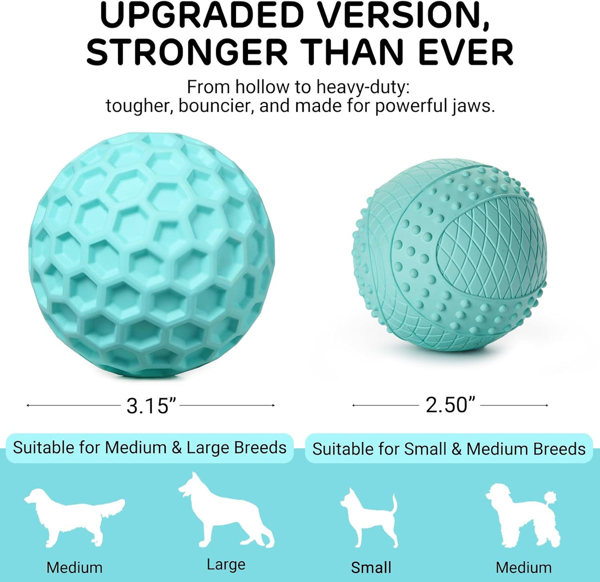 iPettie Summer Floating Dog Ball, Squeaky Water Fetch Toy – Essentials for Dogs - 3.15" x 3.15" - image 4