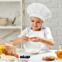 Kids Apron and Chef Hat Set Adjustable Child Art Aprons with 2 - A-white / Small - image 4