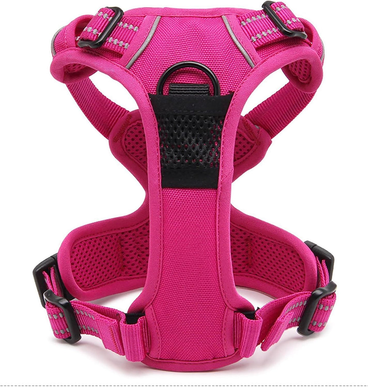 TRUE LOVE Adjustable No-Pull Dog Harness Reflective Pup Vest - M / Fushcia - image 3