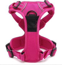 TRUE LOVE Truelove Adjustable No-Pull Dog Harness Reflective Pup Vest Harnesses Comfortable Control Brilliant Colors TLH5651(Fushcia,M)