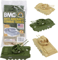 BMC Classic Payton Anti-Aircraft Tanks - Od Green Vs. Tan