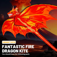 4 Pack Large Kites Fire Dragon Green Snake Devil Fish Red Mollusc - image 2