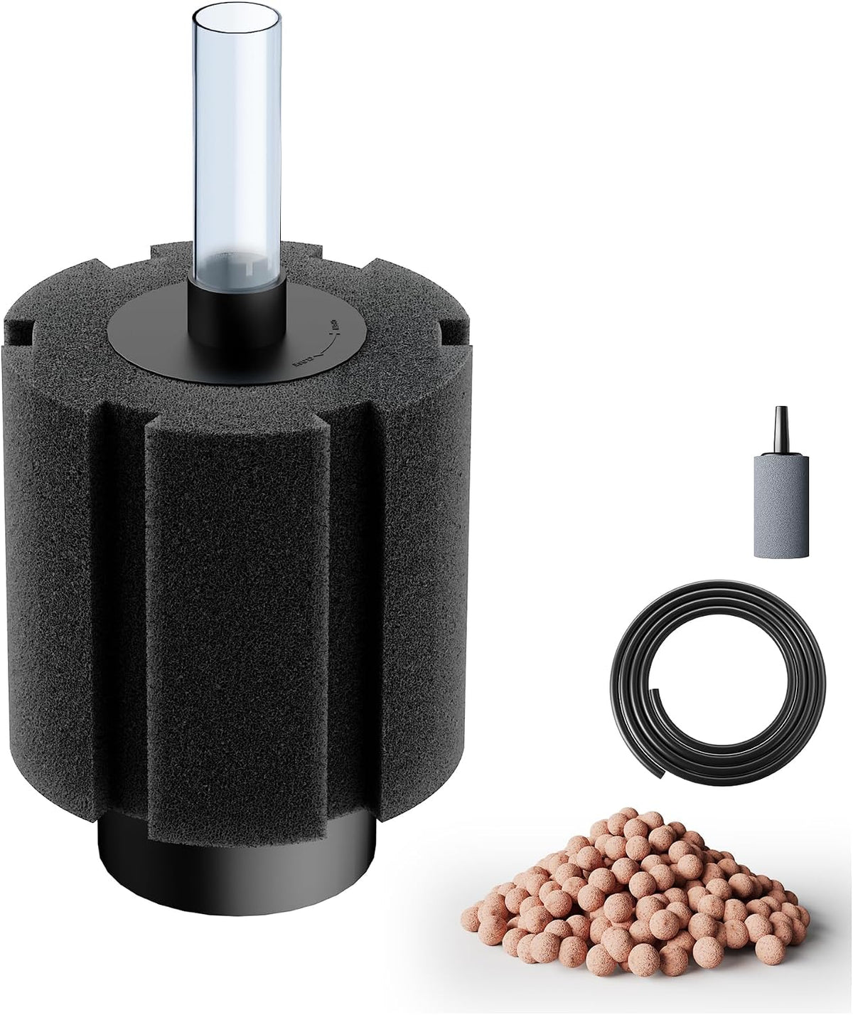 2 Pack 60-70 Gal Aquarium Sponge Filter with Air Stone – Essentials for Fish - Medium(6 Pack) for 50-80 Gallon - image 2