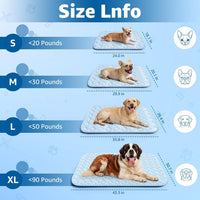 Dog Cooling Mat for Large Dogs - Ice Blue Cloud Stitching / X-Large - image 4