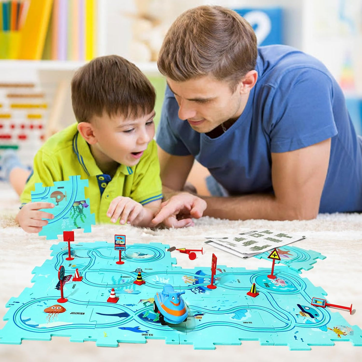 Plastic Floor Puzzles for Kids Ages 3-5 - Ocean - image 3