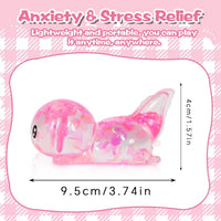 Ropuptl sitting axolotl squishy toy in purple, slow rising soft fidget - view 29