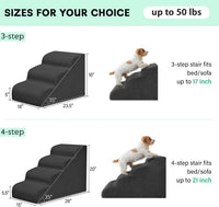 4 Step Dog Stairs Pet Ramp for High Beds, Sofas and Cars – Essentials for Dogs - Black / 4.0 / 4-Step 20"H - image 4