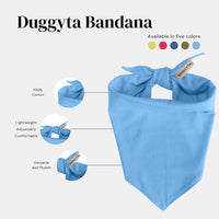 Premium Solid Olive Dog Bandana - Blue / Medium - image 4