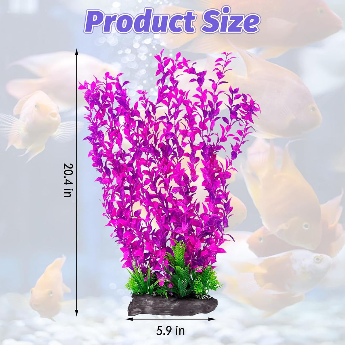 Aquarium Plastic Plants Extra Large Aquarium Plant 20.4-inch Tall - E / 20.4 in - image 2