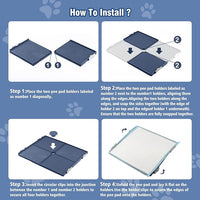 TIMINGILA Puppy Pads& Holder Set, 20-Count 30"x36" Super Absorbent Disposable Pads – Ideal for Pet Potty Trays, Extra Large Leak-Proof Design for Puppies, Dogs, and All Breeds