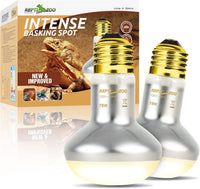 REPTI ZOO 2 Pack Heat Lamp 100W - Natural Basking Light Bulb 75W