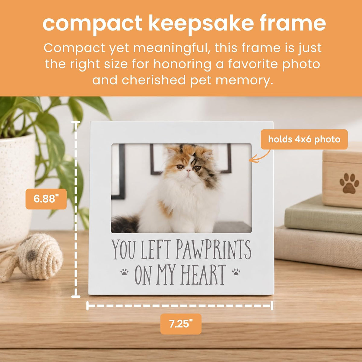 Pearhead Forever Loved Pet Keepsake Photo Frame - Pawprint On My Heart Frame - image 3