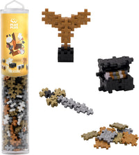 PLUS 240 Piece Glow in the Dark Mix, Mini Waffle Blocks - Treasure Mix Play Tube