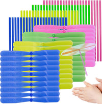 36 pack hand helicopter spinner toys with plastic propellers in random colors