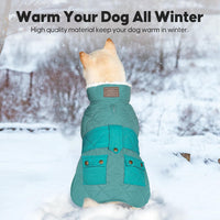 KYEESE Waterproof & Windproof Dog Coat for Small Dogs Puffer Jacket – Essentials for Dogs - Large / 10# Mist Blue - image 2