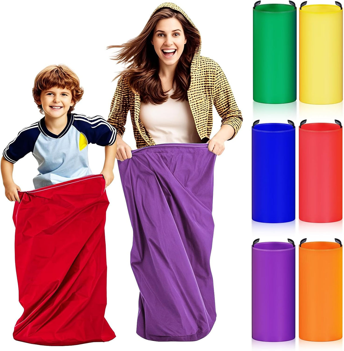 53PCS Outdoor Lawn Carnival Games Bean Bags Ring Toss Set Potato Sack - 6PCS