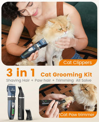 oneisall Cat Clippers and Paw Trimmer 3 in 1 Cat Grooming Kit – Essentials for Cats - image 2