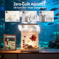 Beta Fish Tank, for Men, Fish Tanks for Kids & Starter - moon White - image 3