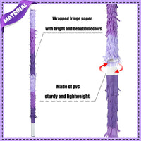 PCFING 30 inch rainbow piñata stick kit with blindfold and rope - view 8