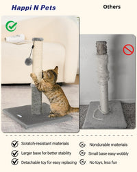 Cat Scratching Post, Cat Scratchers for Indoor Cats with Toys – Essentials for Cats - 21.6" / Light Gray - image 4