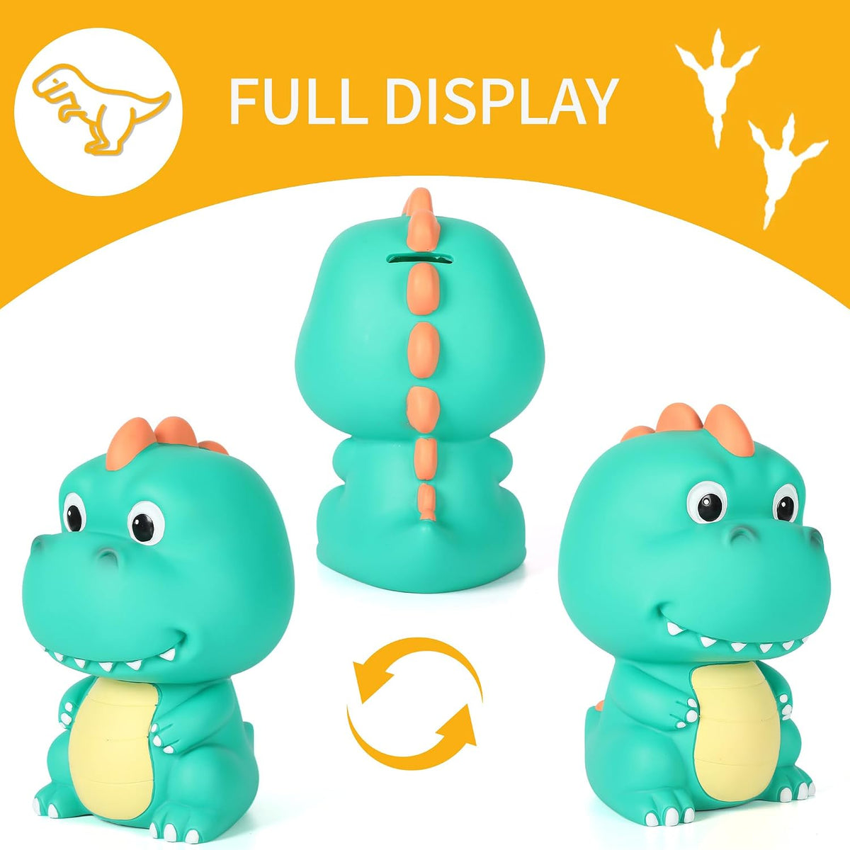 H&W Dinosaur Money Bank with Big Head - Mint Green - image 2