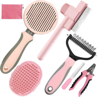 Pet Grooming Kit, Slicker Brush - A-Pink