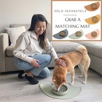 The Slowdown Bowl Silicone Slow Feeder for Dogs & Puppies, Slow Eating, Modern Lick Mat Design, Reduces Gulping, Fits 2.5 Cups 9.5” Across x 1.5” Tall, Mealtime Challenge, Large-Blush