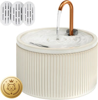 DOOOB Ceramic Cat Water Fountain - Beige Ceramic Cat Fountain