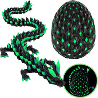 Waaaandefu 3D printed articulated dragon with matching egg in Void Amethyst