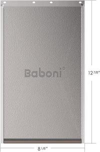 Baboni Replacement Flap for Dog and Cat Doors Including Screws - Brown Magnetic Strip / Medium(Pack of 1) / For baboni metal dog door - image 2