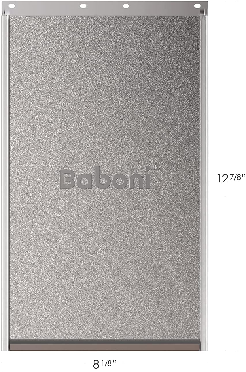 Baboni Replacement Flap for Dog and Cat Doors Including Screws - Brown Magnetic Strip / Medium(Pack of 1) / For baboni metal dog door - image 2