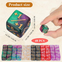TOPPERFUN 24 black acrylic +1 token D6 counter dice for card games - view 6