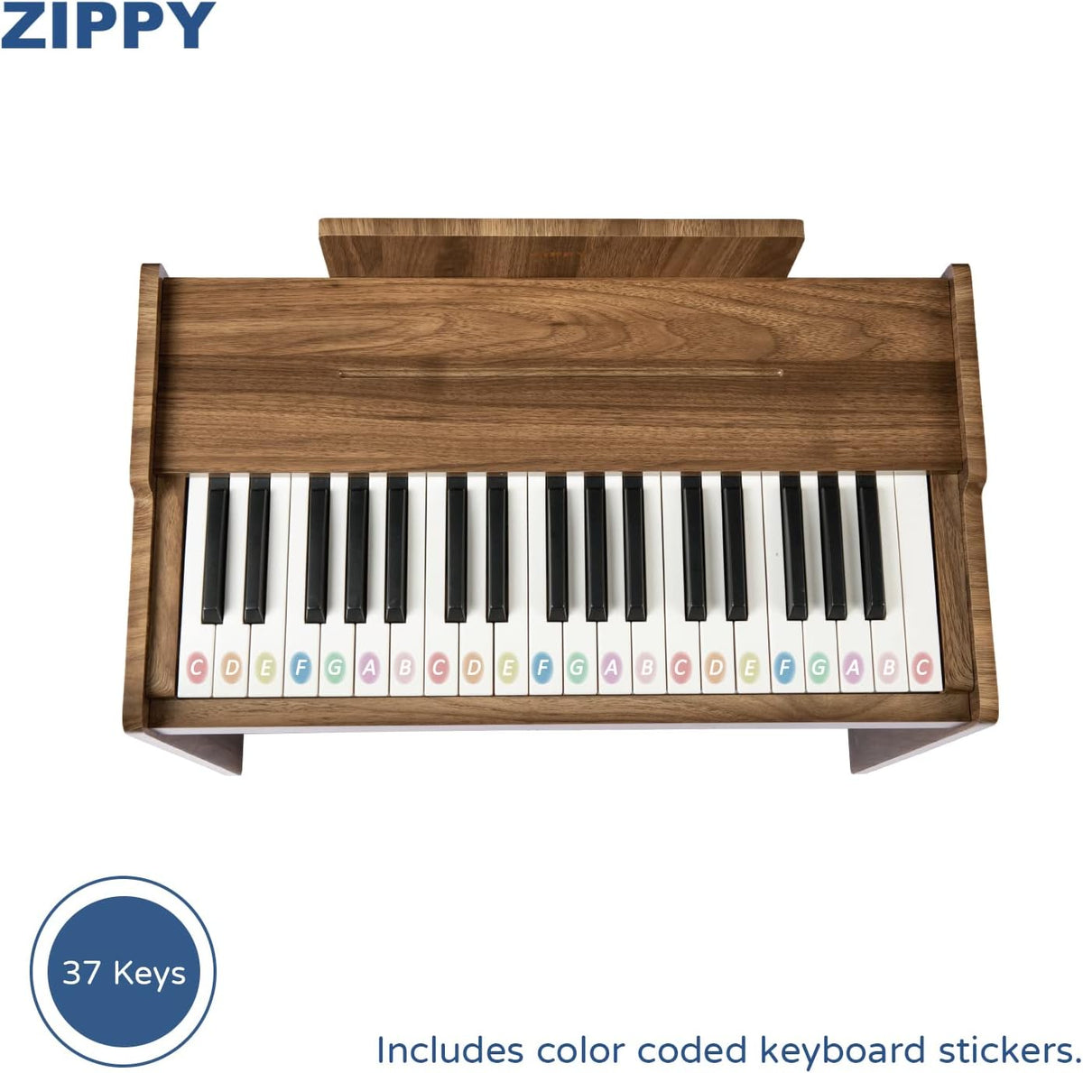 Kids Piano Keyboard, 37 Keys Digital Piano for Kids - Walnut Basic - image 4