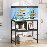 MAHANCRIS 20 Gallon Fish Tank Stand - Black / 30 Gallon